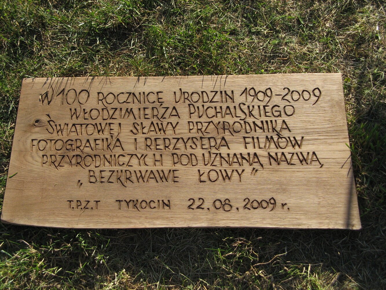 2009-08-21 instalacja pomnika W. Puchalskiego; zdjęcie Adam Malesiński.