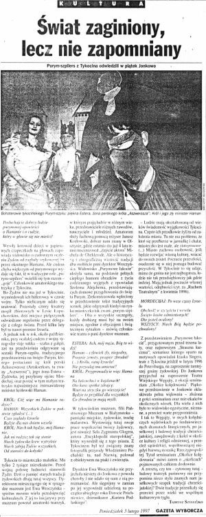 Purimowe Łakocie - artykuł z Gazety Wyborczej